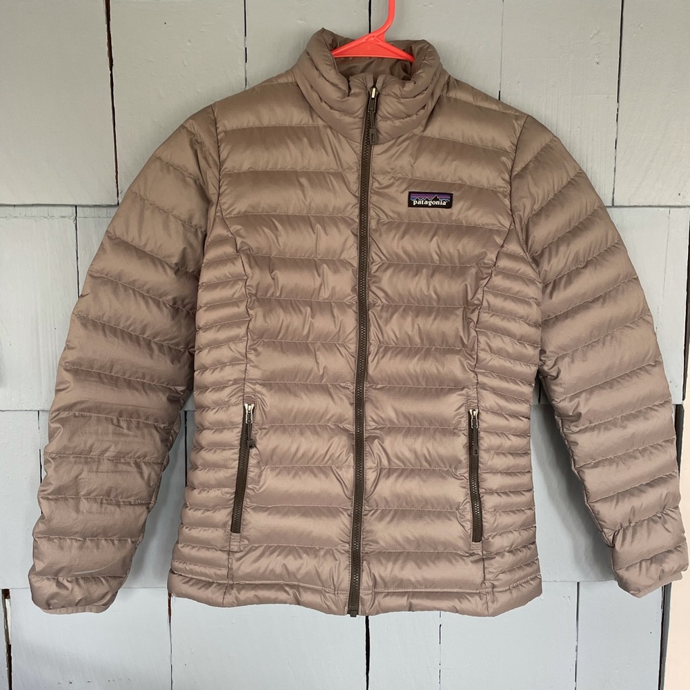 Patagonia women’s down sweater jacket.